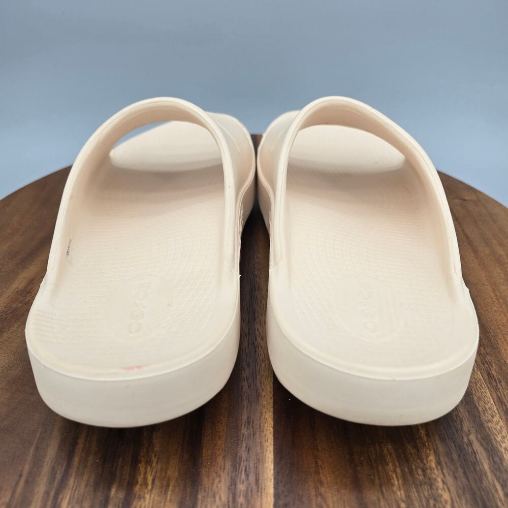 Oofos Ooahh Sandals Women's 10 Cream Slip On Comfort Sport Recovery Slides Shoes - Picture 4 of 7